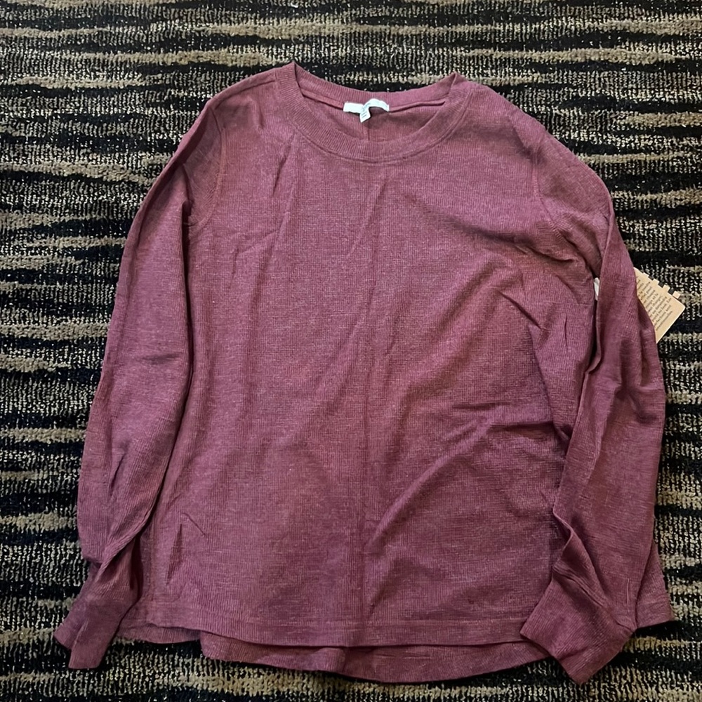 Vans burgundy, long sleeve T-shirt